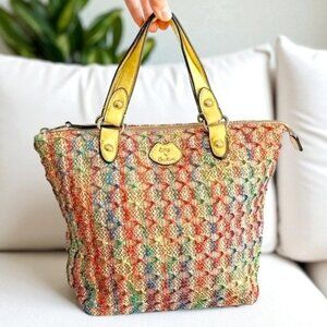 Juicy Couture Y2K Vintage Straw Mini Tote Bag